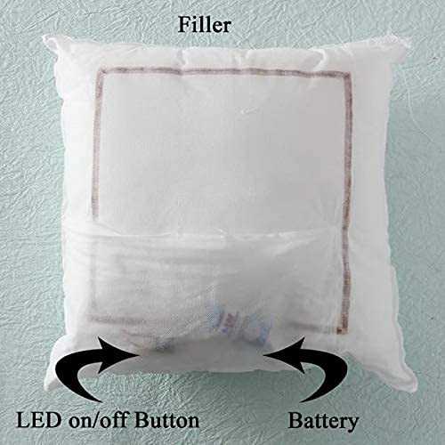 LED Fur Personalized Square Shape Cushion Pillow with Filler - TRUROOTS - A Custom Gift Store